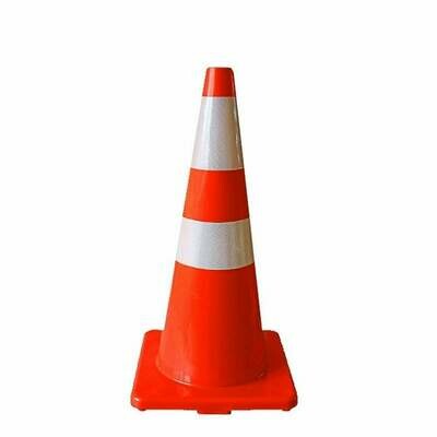 28" 7# Wide Traffic Cone (WITH 4" & 6" COLLAR)