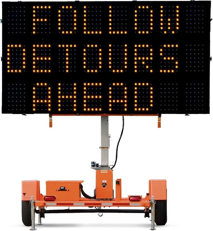 Three-line message sign