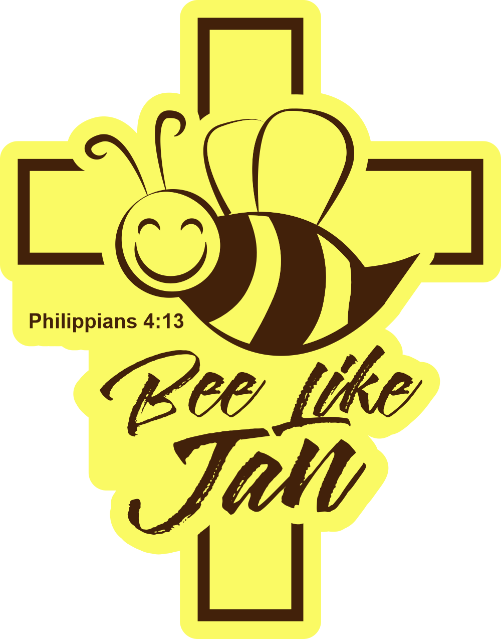 Bee Like Jan Car Decal