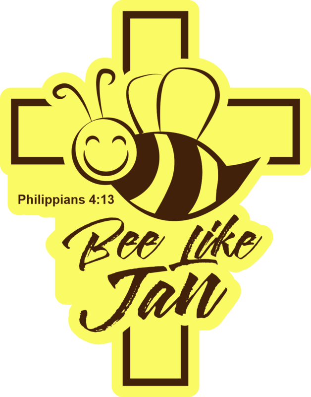 Bee Like Jan Car Decal