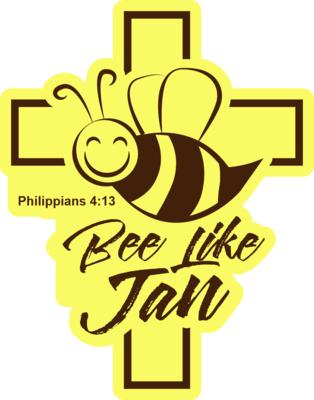 Bee Like Jan Car Decal