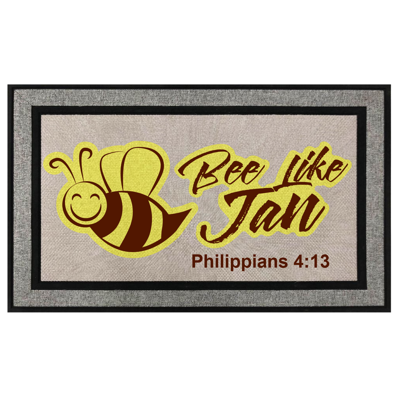 Bee Like Jan Door Mat