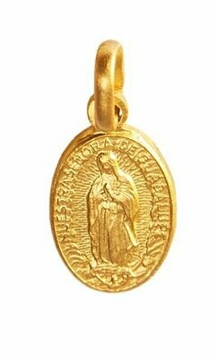 Muttergottes von Guadalupe Medaille 14 Karat Gold Muttergottes von Guadalupe Medaille 14 Karat Gold