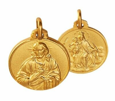 Skapuliermedaille Karmelmadonna + Herz Jesu Skapuliermedaille Karmelmadonna + Herz Jesu