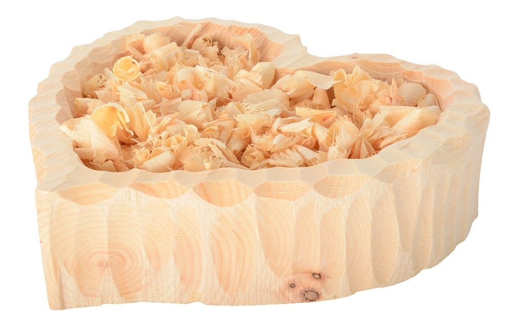 Heart bowl made of pine wood