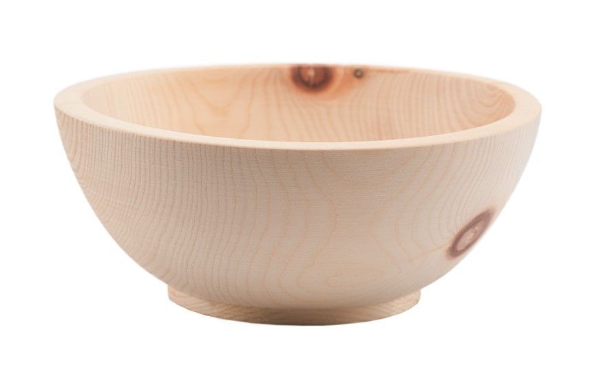 Bowl made of pine wood