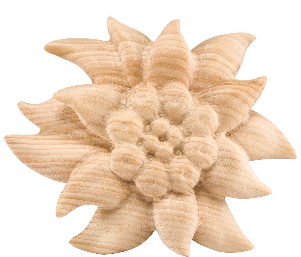 Edelweiss blossom made of pine wood