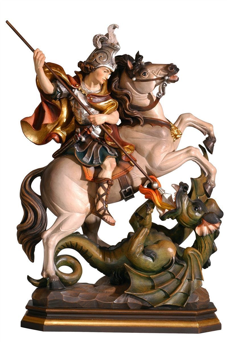 St. George on horse with dragon