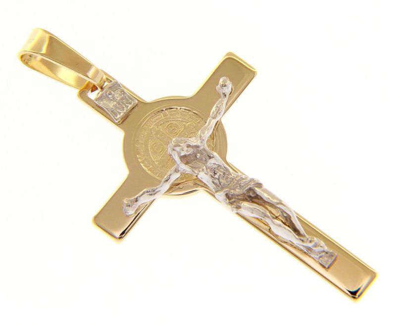 Benediktuskreuz Weißgold / Gelbgold Benediktuskreuz Weißgold / Gelbgold