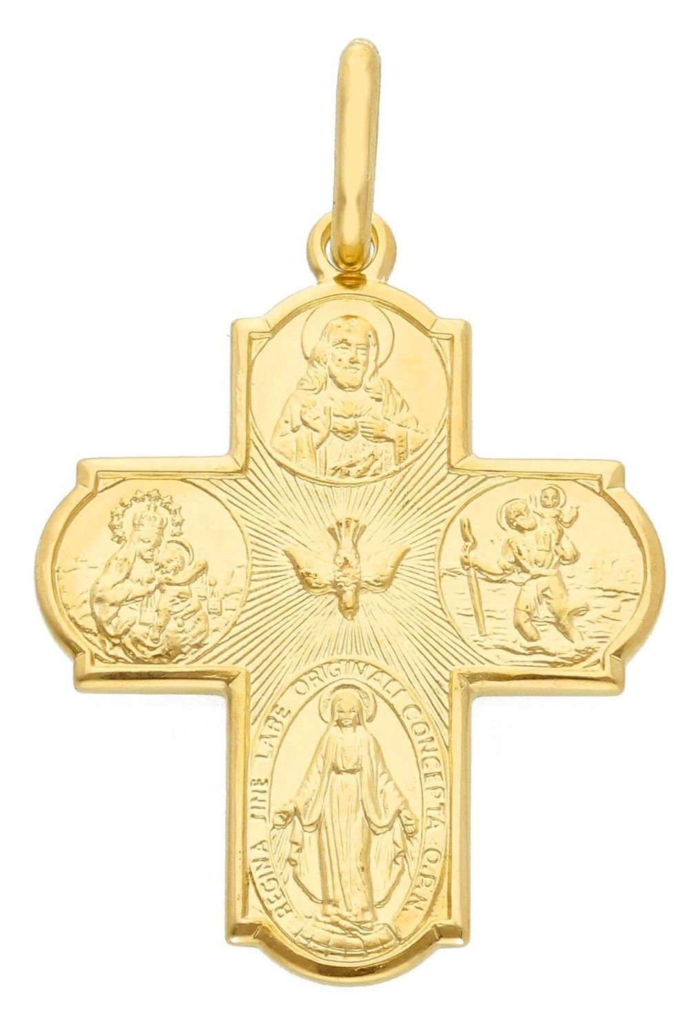 Croix protectrice Croix scapulaire avec médaille miraculeuse Croix protectrice Croix scapulaire avec médaille miraculeuse