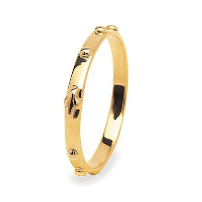 Rosary ring 18 carat yellow and white gold