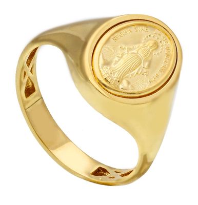 Ring with Miraculous Medal 18 carat gold