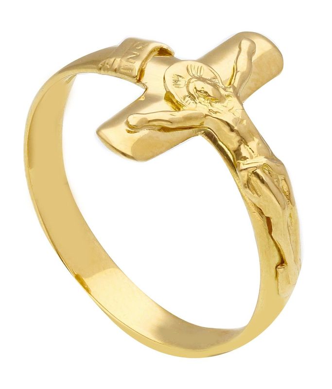 Cross ring 18 carat gold 750
