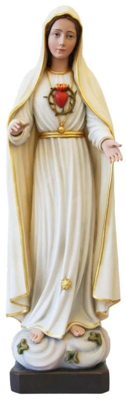 Fatima Madonna Cœur Immaculé en fibre de verre pour usage extérieur Fatima Madonna Cœur Immaculé en fibre de verre pour usage extérieur