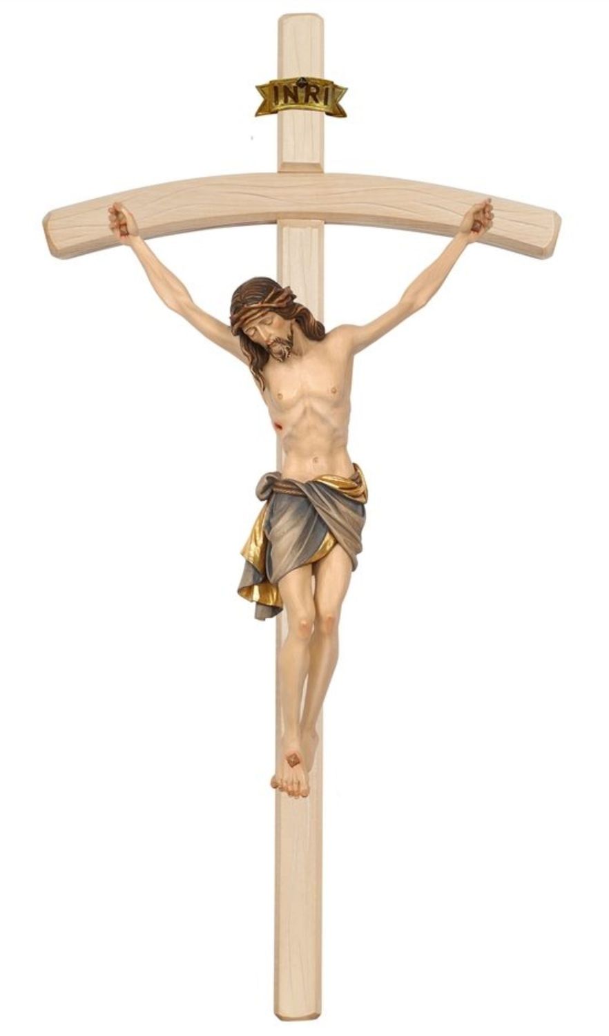 Schlichtes Kreuz mit gebogenem Balken aus Fiberglas