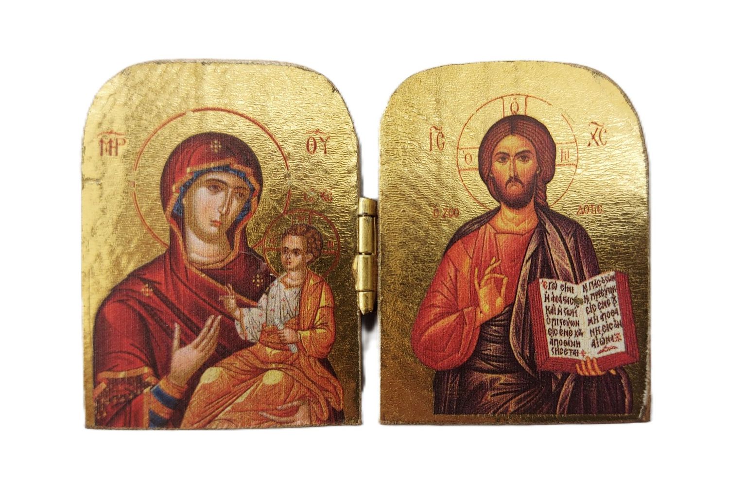 Griechische Taschenikone Jesus und Maria Griechische Taschenikone Jesus und Maria