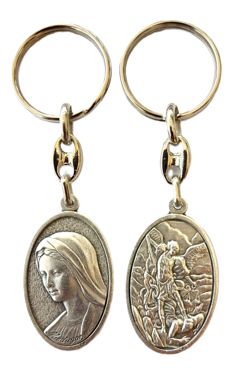 Schlüssel- anhänger Maria und Erzengel Michael Schlüssel- anhänger Maria und Erzengel Michael