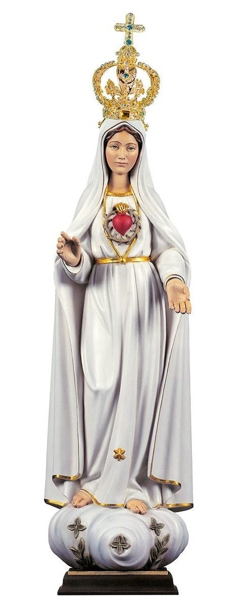 Grand Sacré-Cœur de Marie Madonna avec couronne en métal sertie de cristaux Grand Sacré-Cœur de Marie Madonna avec couronne en métal sertie de cristaux