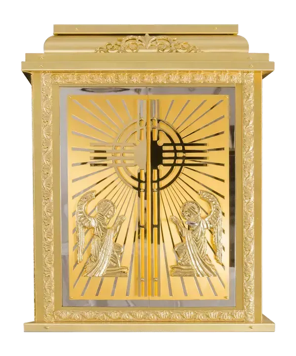 Croix de Tabernacle avec Ange d'Adoration en Or Croix de Tabernacle avec Ange d'Adoration en Or