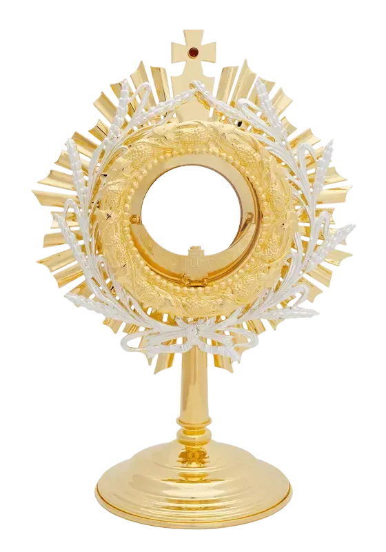 Monstranz 31 cm Weizenähren und Trauben Monstranz 31 cm Weizenähren und Trauben