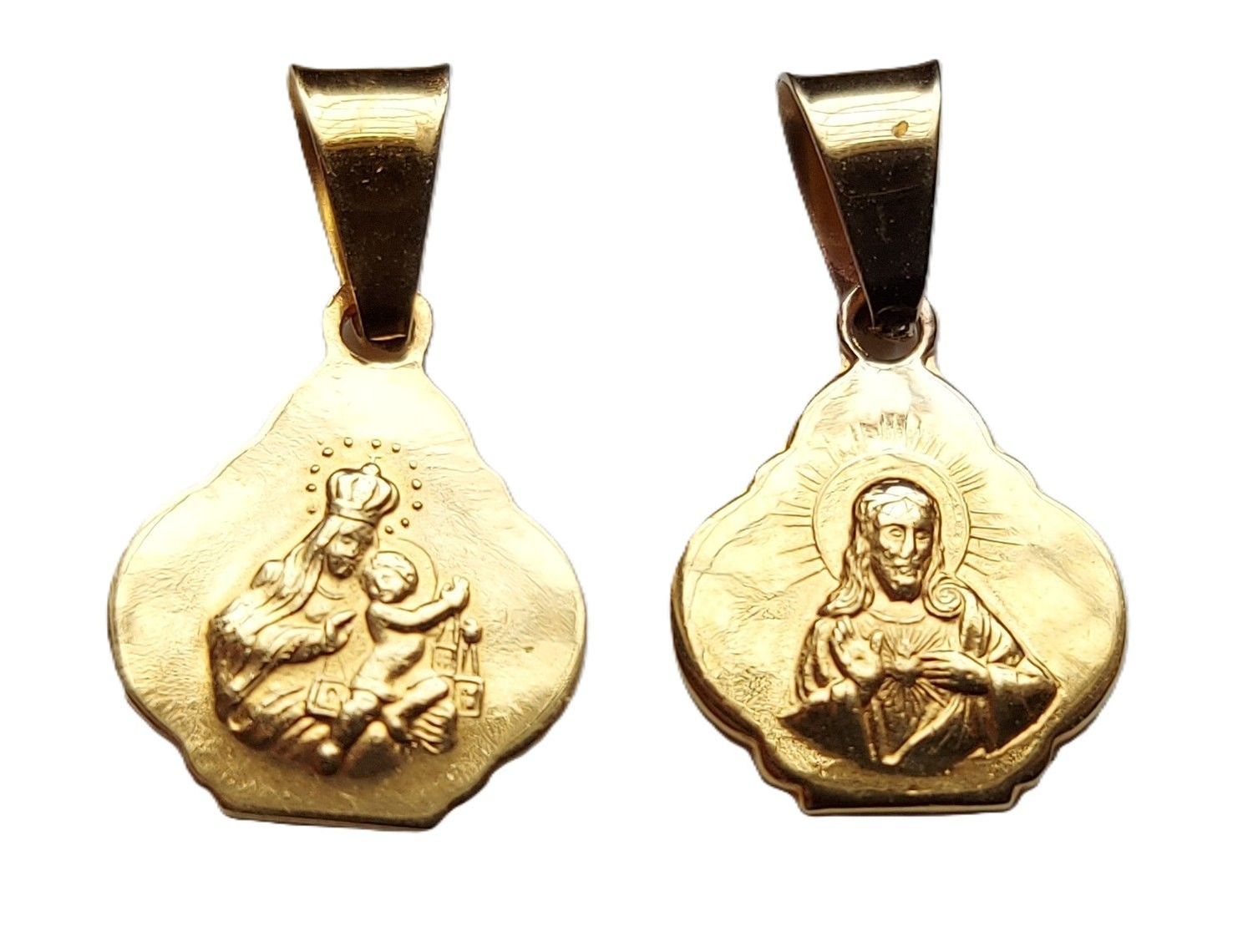 Médaille scapulaire en or 14 carats Médaille scapulaire en or 14 carats