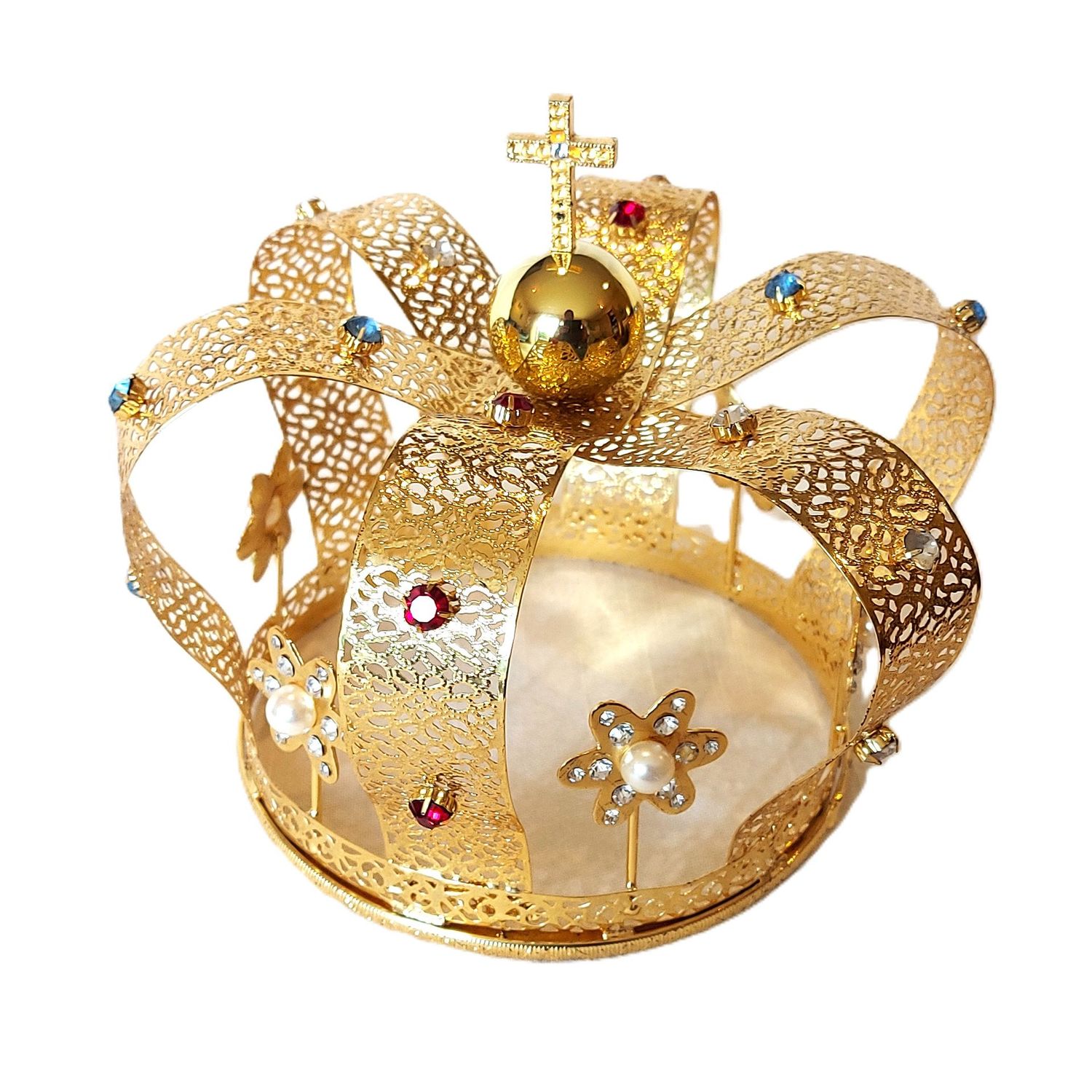 Krone für Statue aus filigranem Metall Krone für Statue aus filigranem Metall