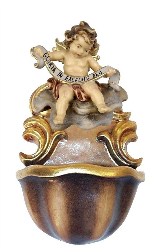 Weihwasserkessel mit Engel Weihwasserkessel mit Engel "Gloria in excelsis Deo"