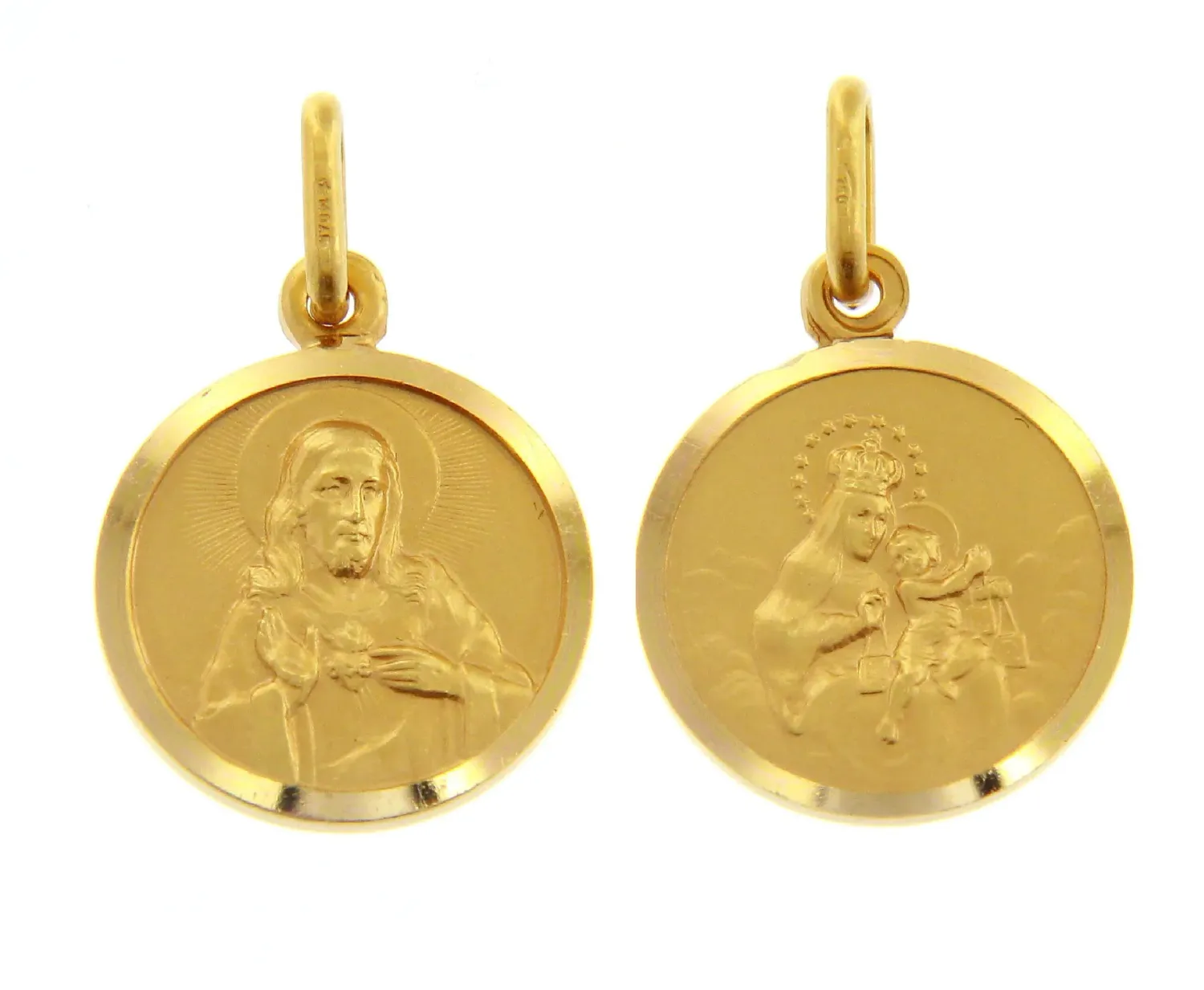 Médaille scapulaire or 14 carats 585