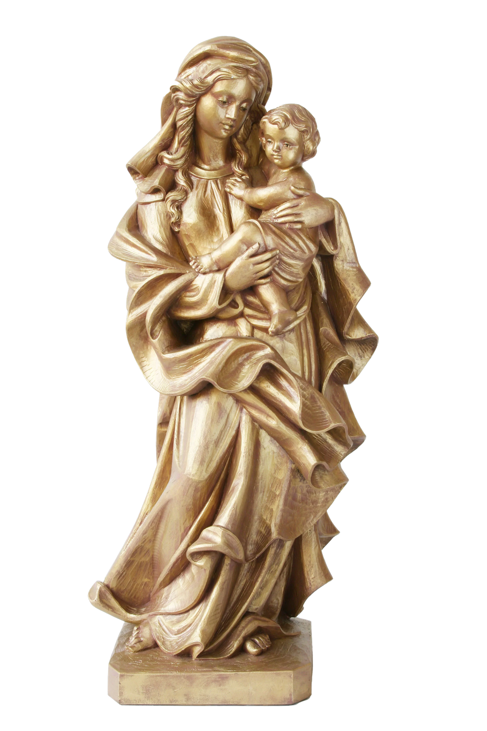 Madonna mit Jesuskind aus Fiberglas für draußen geeignet