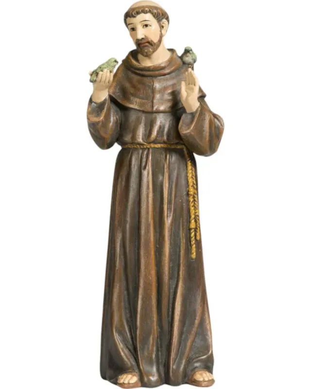 Hl. Franziskus 15 cm aus Holzmasse