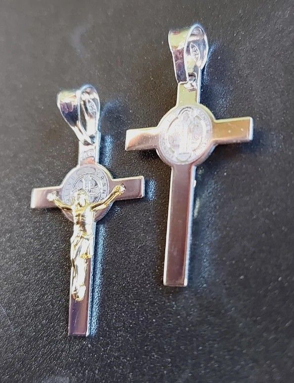 Benediktuskreuz Gold Silber