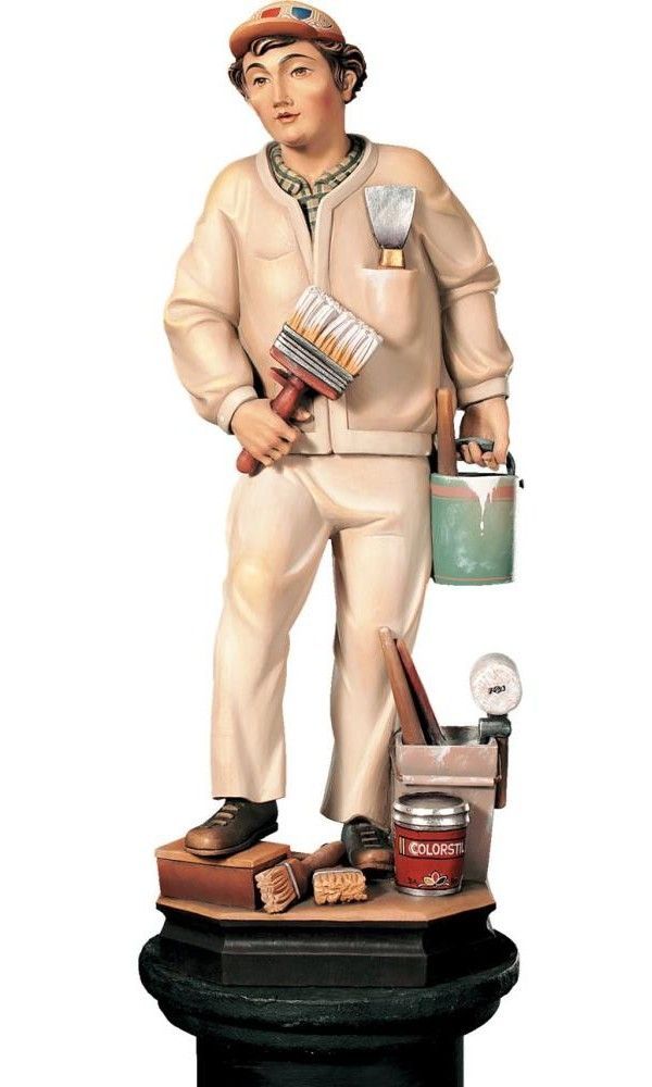 Anstreicher Maler Statue aus Holz