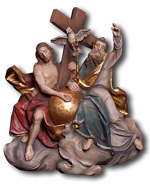 Sainte Trinité Dieu le Père, le Fils et le Saint-Esprit 45 cm Or massif