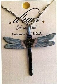 Aqua Dragonfly necklace