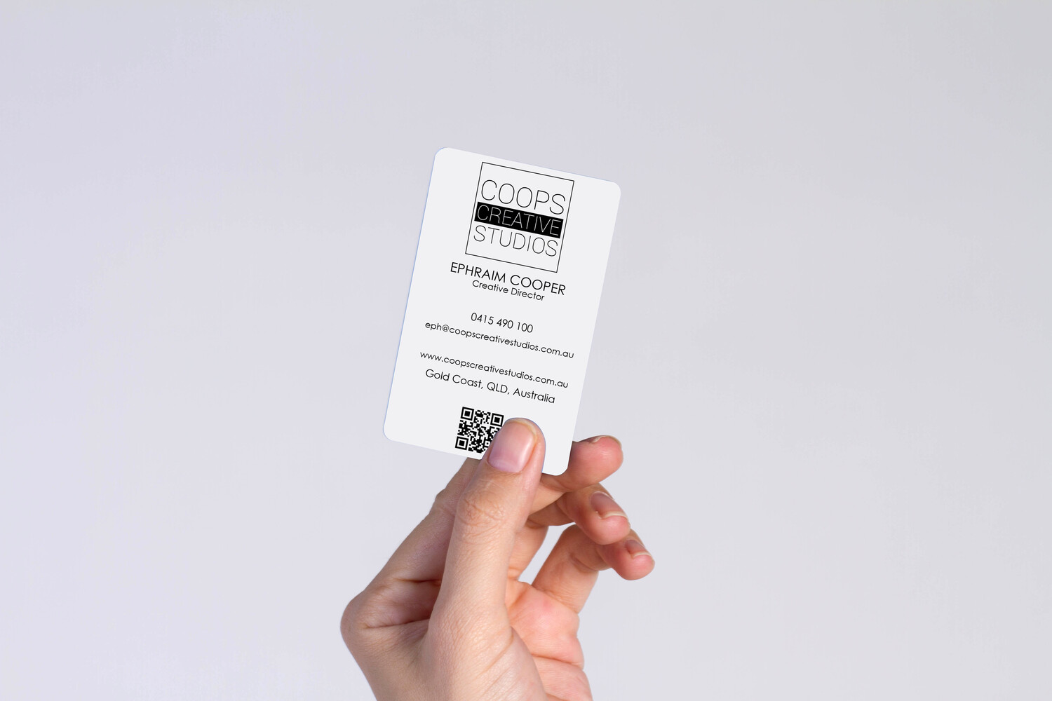 Smart Business Card | Vertical White
