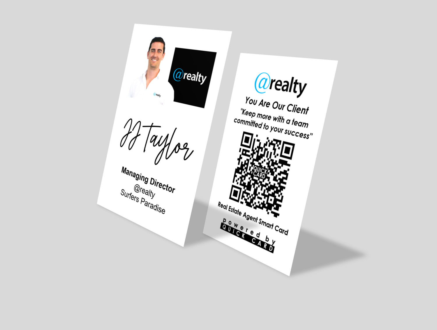 Real Estate Agent Smart Card | Vertical White