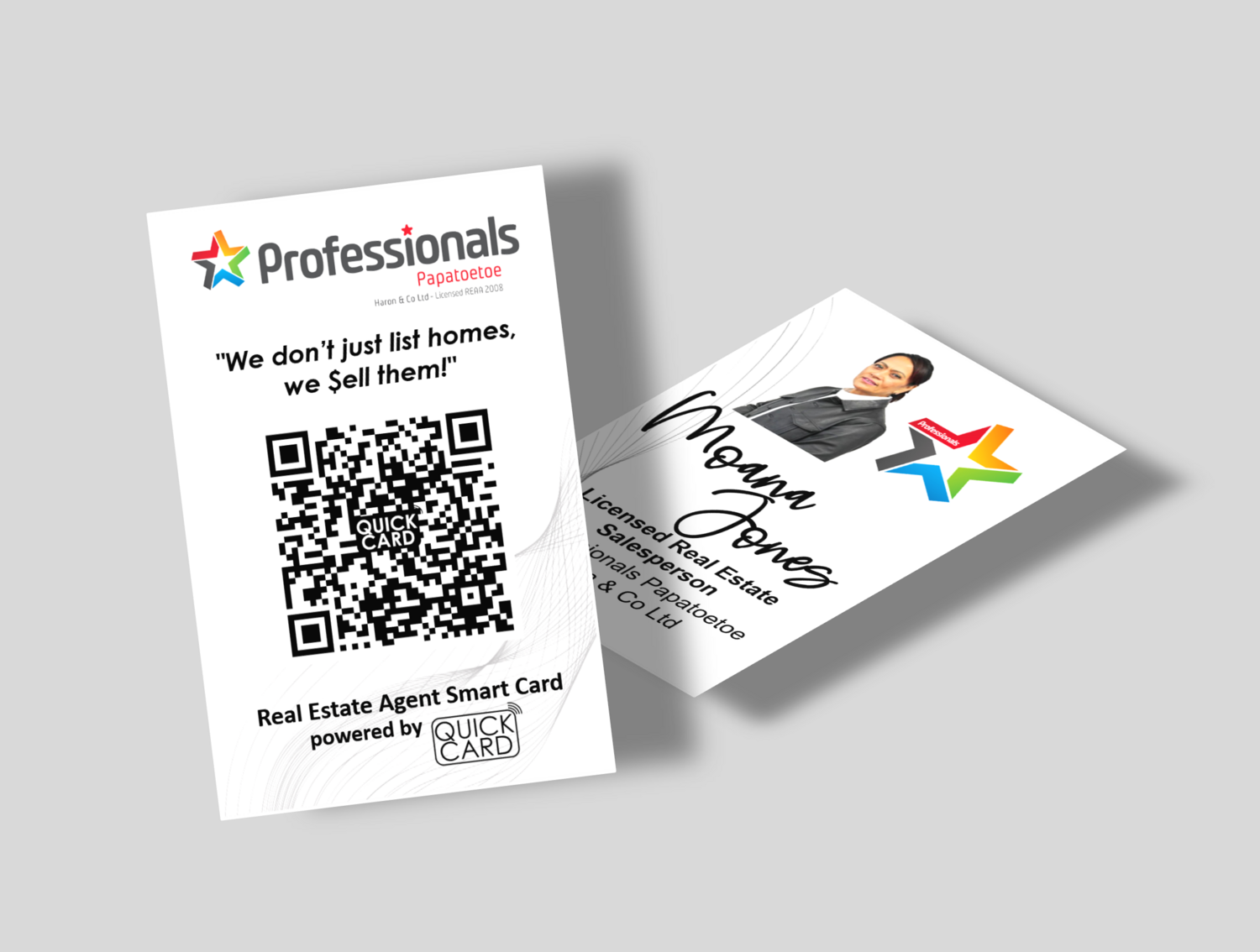 Real Estate Agent Smart Card | Vertical White