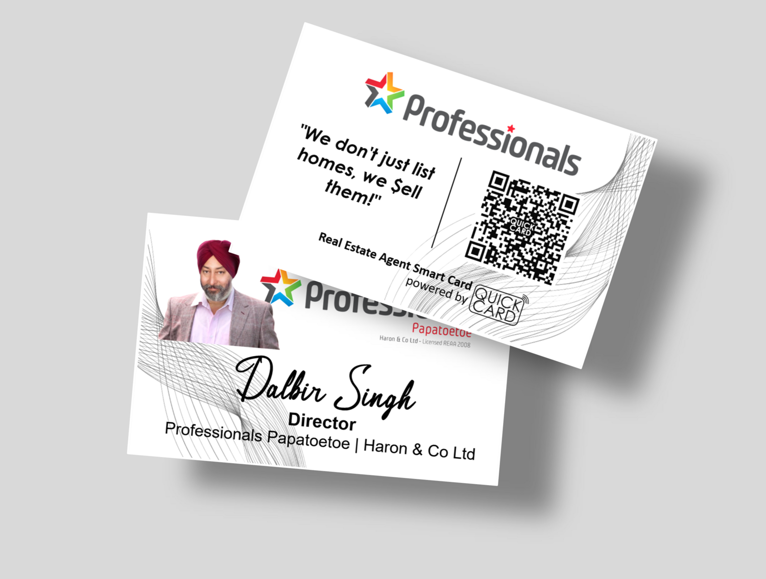 Real Estate Agent Smart Card | Horizontal White