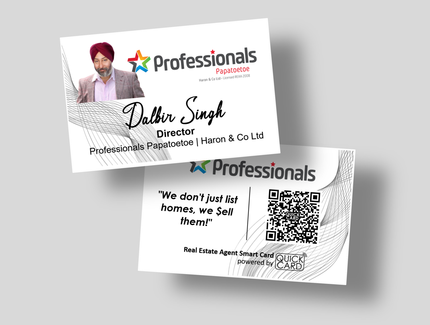 Real Estate Agent Smart Card | Horizontal White