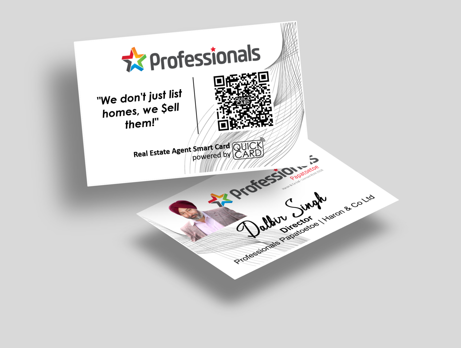 Real Estate Agent Smart Card | Horizontal White