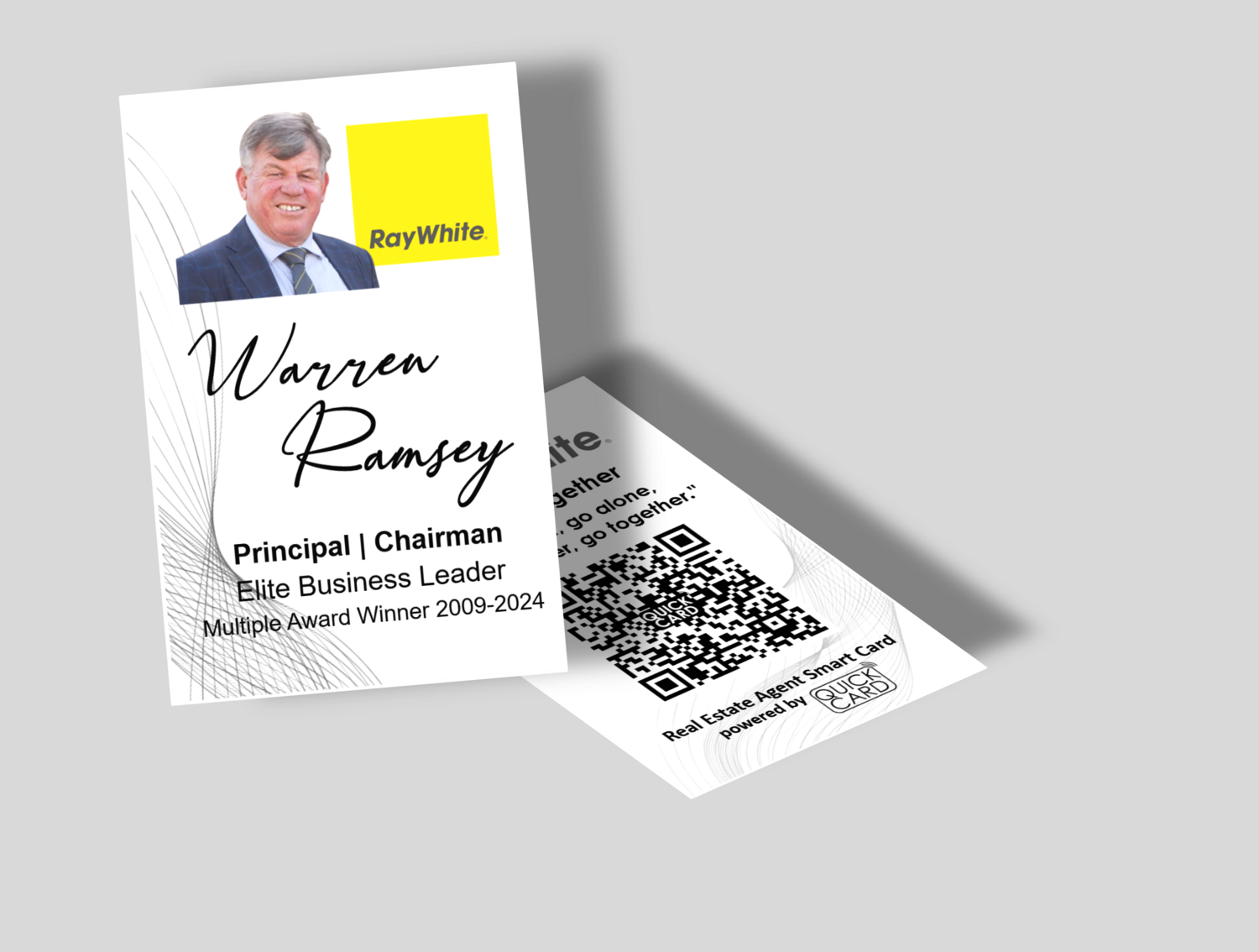 Real Estate Agent Smart Card | Vertical White