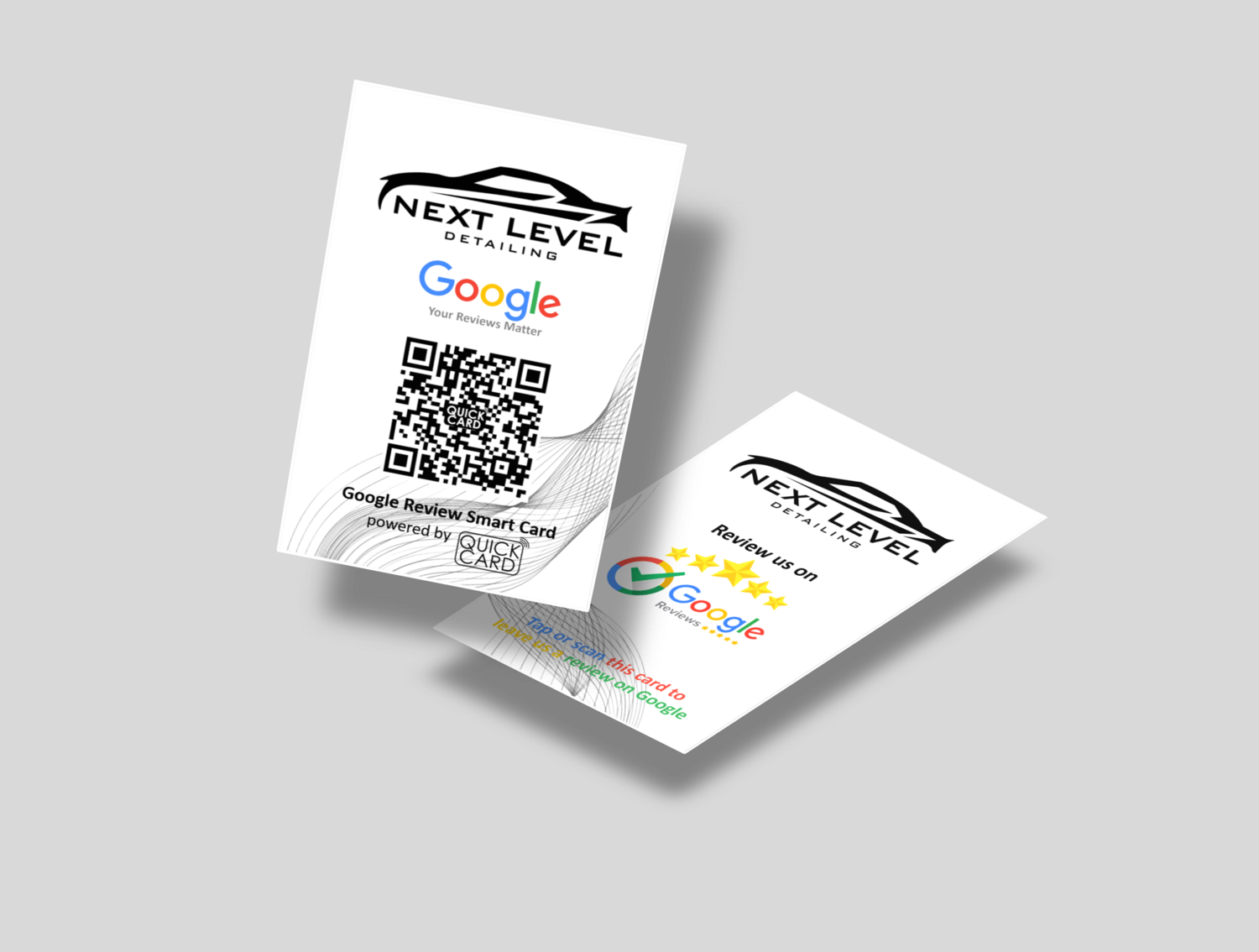 Google Review Smart Card | Vertical White