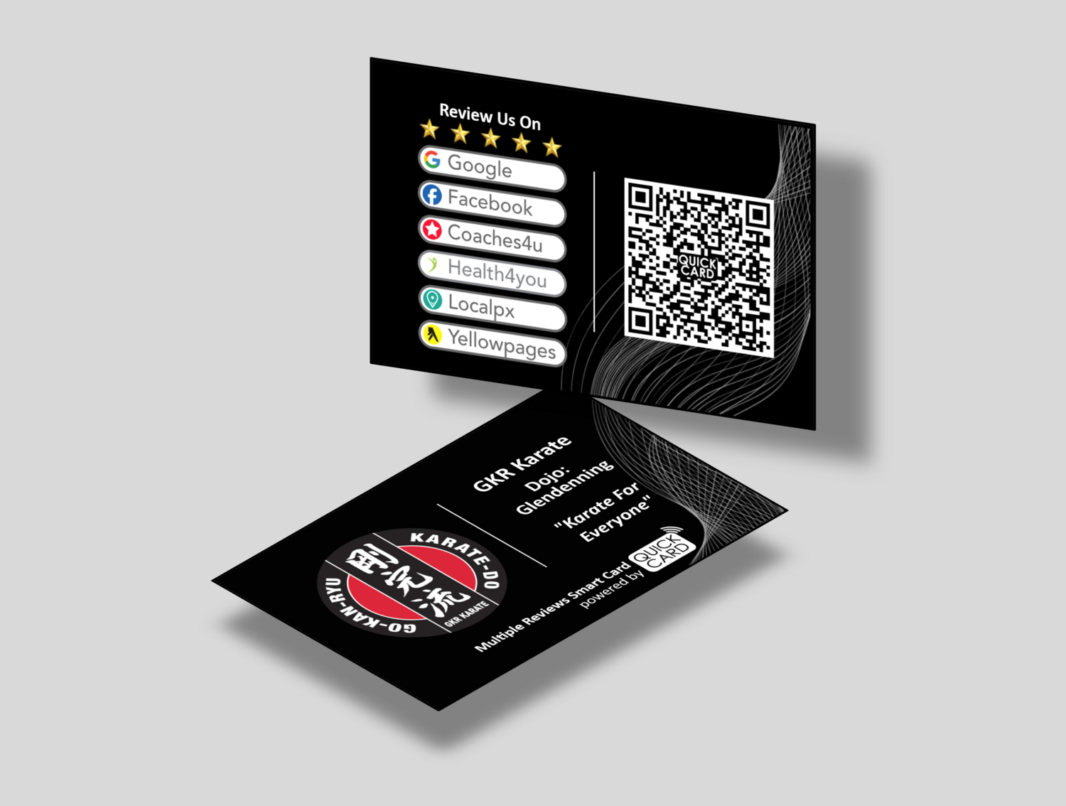 Multiple Reviews Smart Card | Horizontal Black