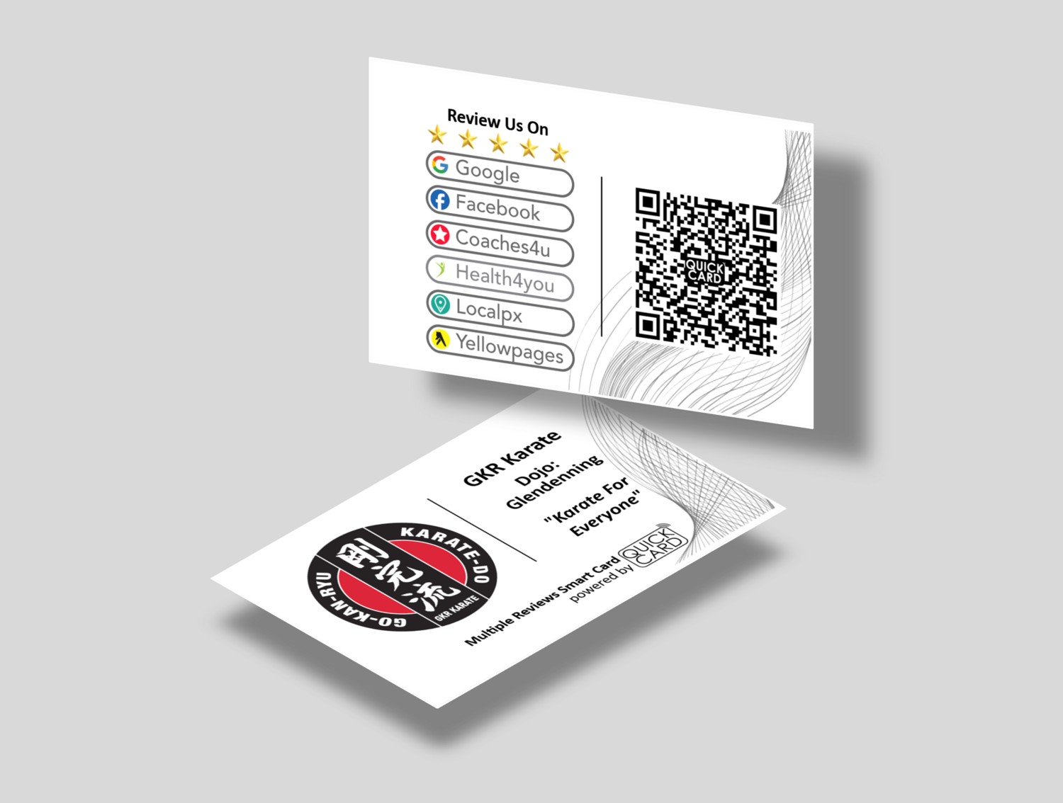Multiple Reviews Smart Card | Horizontal White