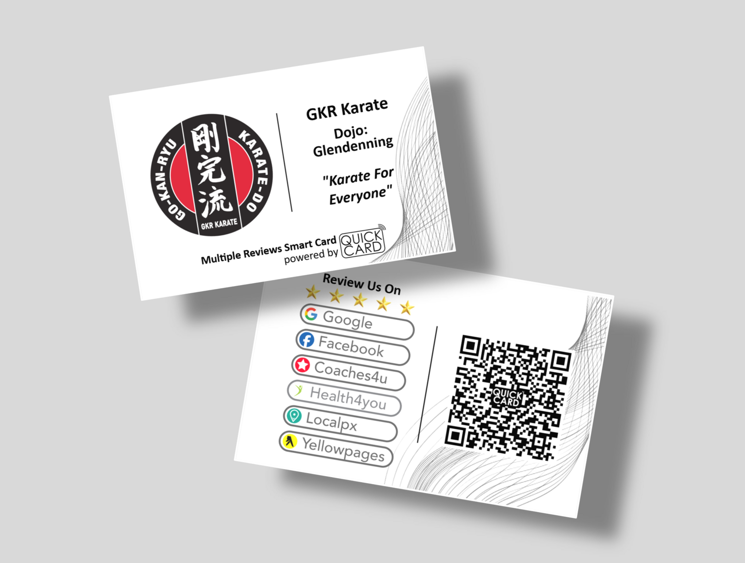 Multiple Reviews Smart Card | Horizontal White