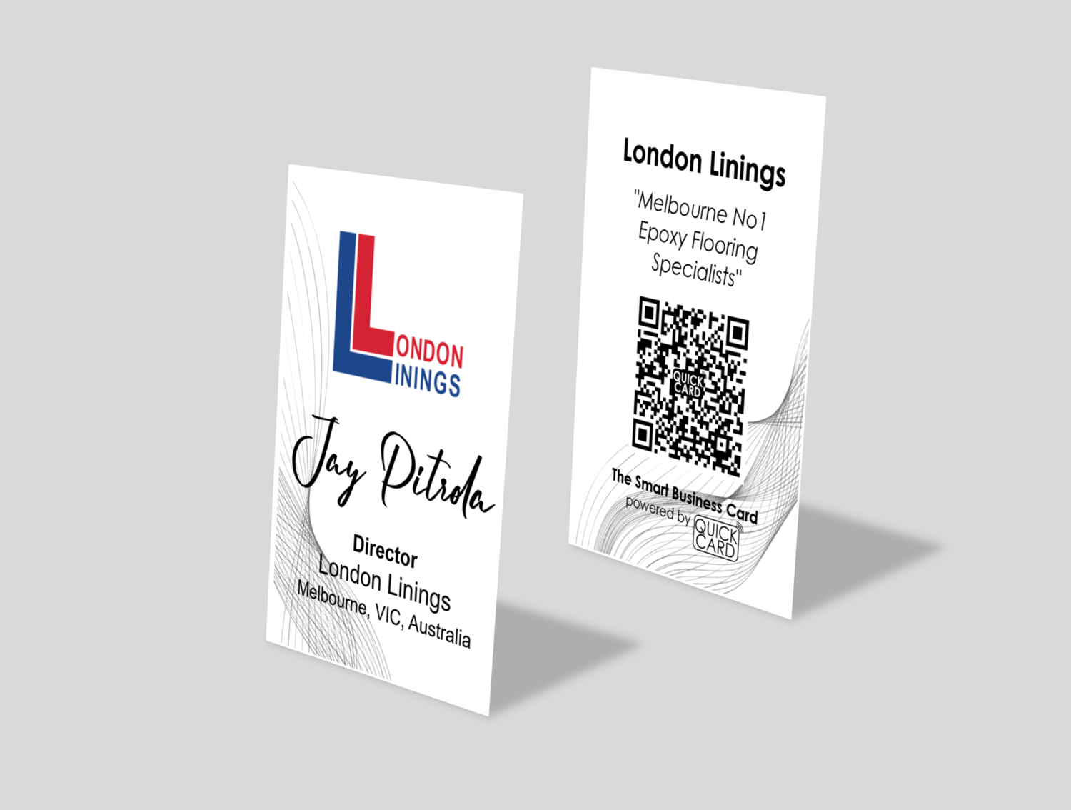 Smart Business Card | Vertical White