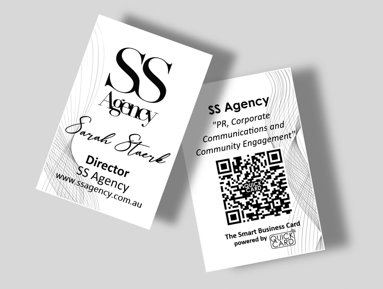 Smart Business Card | Vertical White