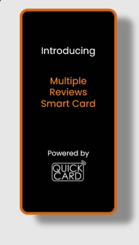Multiple Reviews Smart Card | Horizontal White