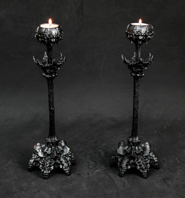 AVAILABLE FOR PRE ORDER SOON: Asian influenced Gothic style candlesticks