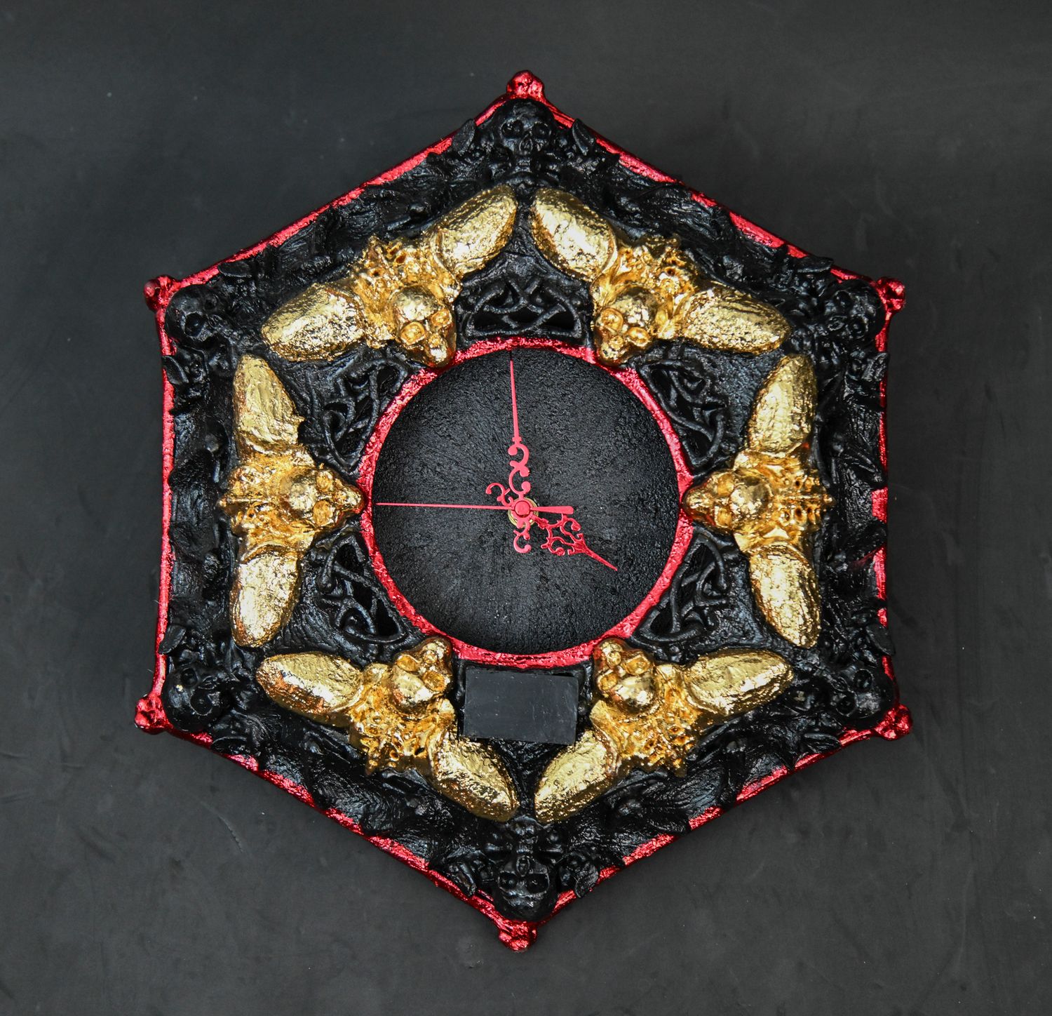 Death moth Mandala clock